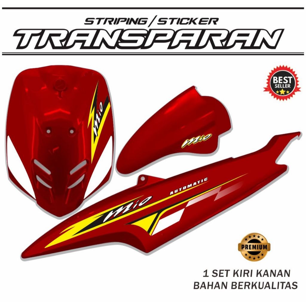 STIKER MIO LAMA MIO OLD STRIPING TRANSPARAN MIO STRIPING