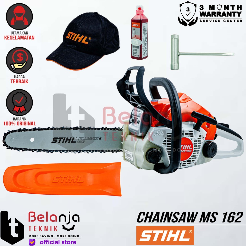 

SPESIAL PROMO CUCI GUDANG STIHL Chainsaw MS 162 14 Inch Mesin Potong Kayu MS162 Gergaji Kayu 14