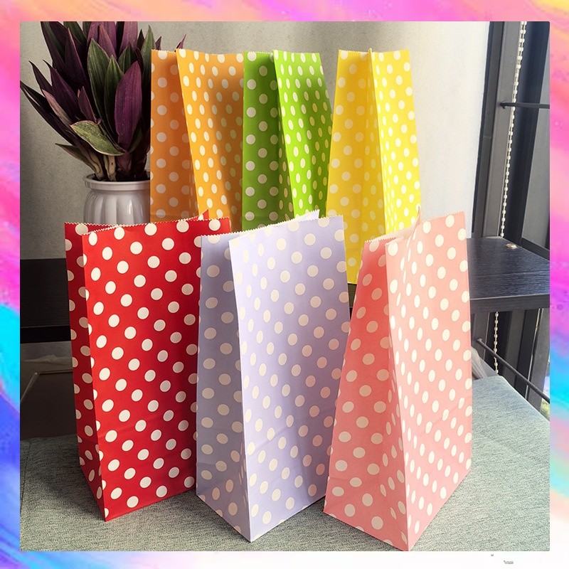 

Korean Paper Bag Roti / Bakery / Snack New Motif Polkadot Bungkus Roti / Dessert - GF0644