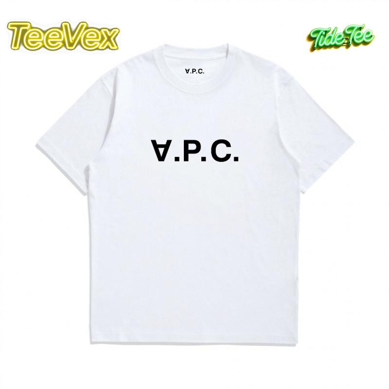 Fashion Reguler Fit Kaos APC Tshirt VPC Blanc White Unisex Tee Layer Oversize