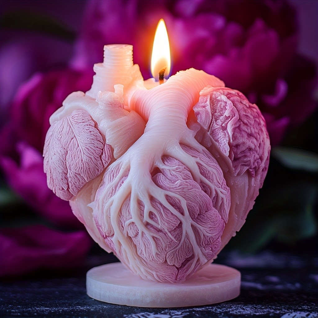 

3D Heart-shaped Candle Silicone Mold, Resin Silicone Mold, Suitable for Valentine's Day, Spring DIY Mold