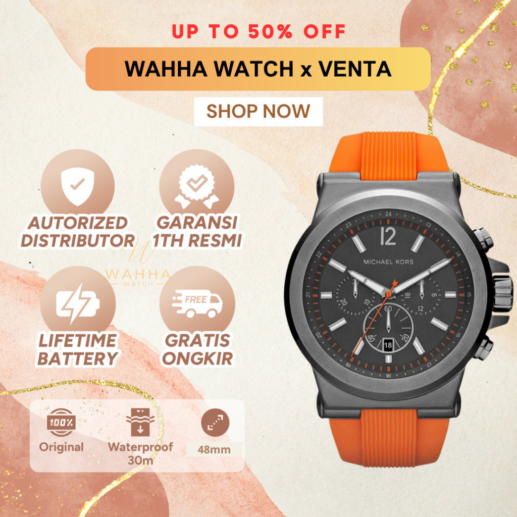 Jam Tangan  MK8296 Dylan Chronograph  Men's Watch Original [BERGARANSI]