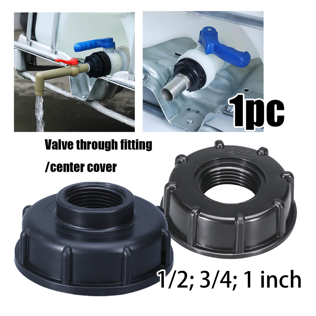 1PC Tutup Kran Ibc hitam / perempuan IBC tangki pas - 1, 1/2, 3/4 inch Adaptor Kran IBC