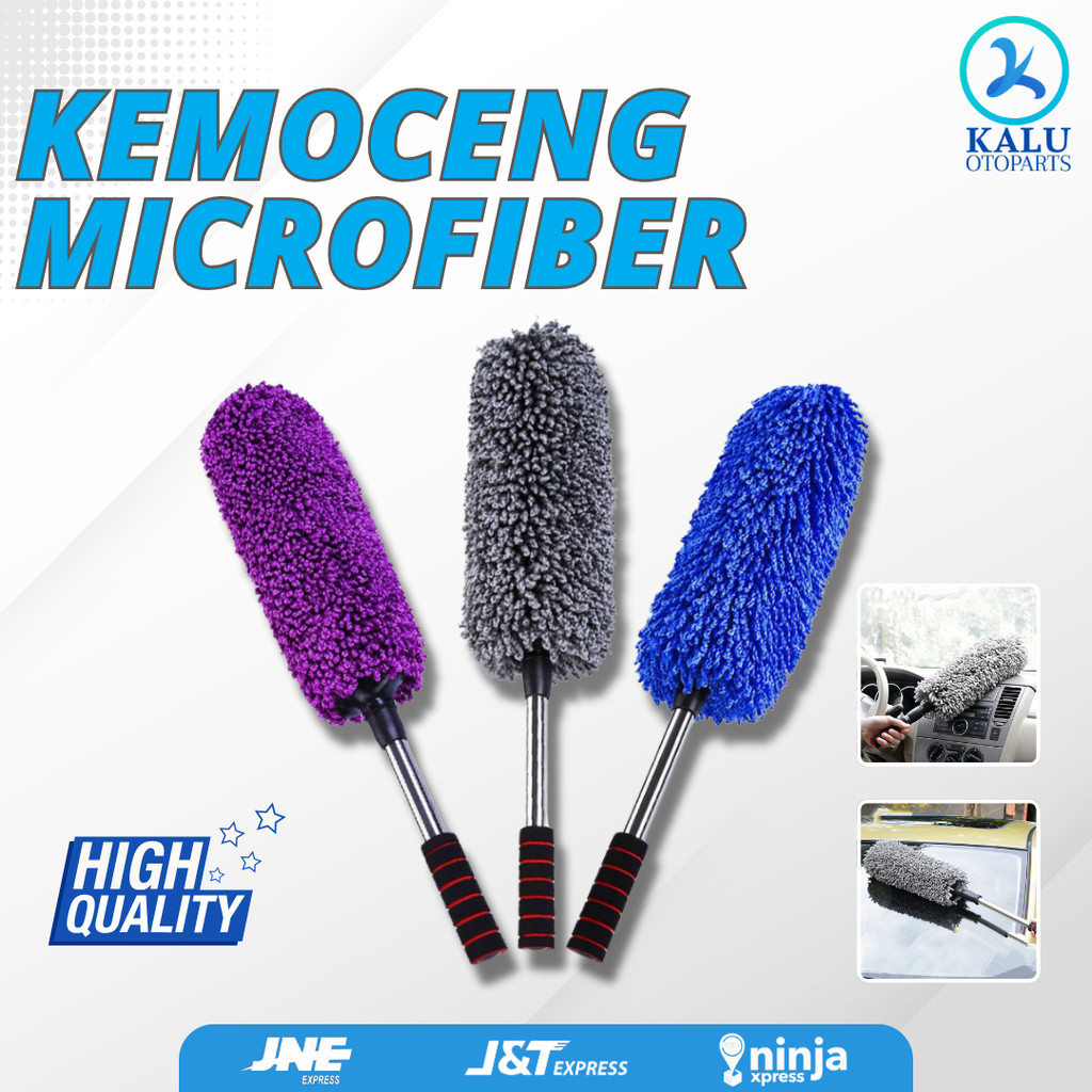 Kemoceng Microfiber Mobil Premium Tebal Bisa Panjang Pendek untuk Debu Rumah dan Mobil