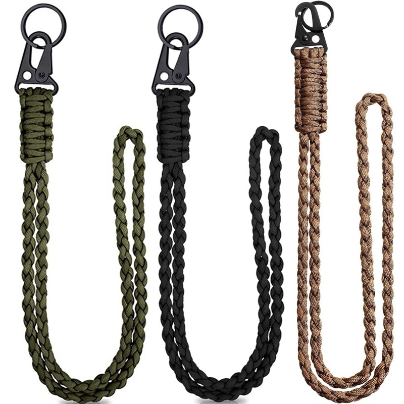 

Paracord Braided Neck Lanyard Umbrella Braided Mobile Phone Lanyard Olecranon Buckle Pendant Outdoor Survival Mountaineering