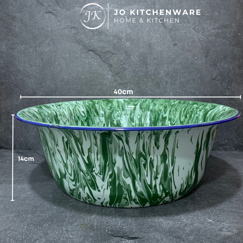 COD Baskom Dalam blirik enamel diameter 42,5cm / baskom besar serbaguna