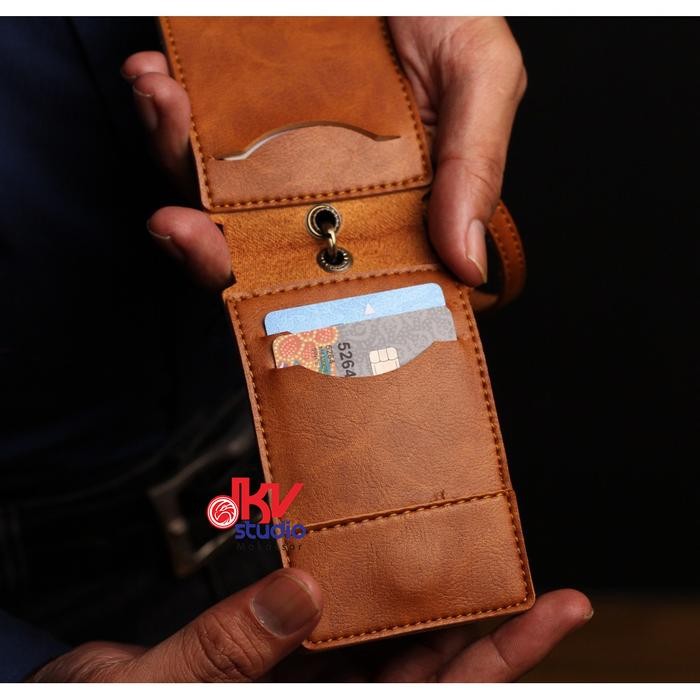 

Promo ID CARD HOLDER, NAME KULIT, NAME TAG HOLDER KULIT, (POLOS) - Cokelat