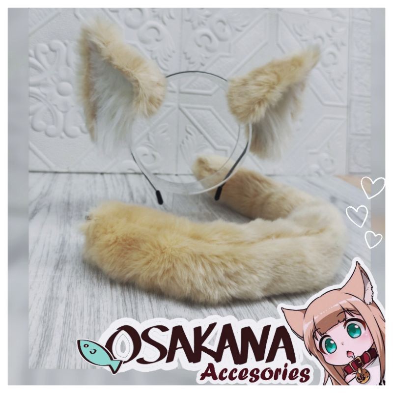 saleosakana nekomimi accesories realistic ear cat bando kucing cosplay anime halloween party neko ny