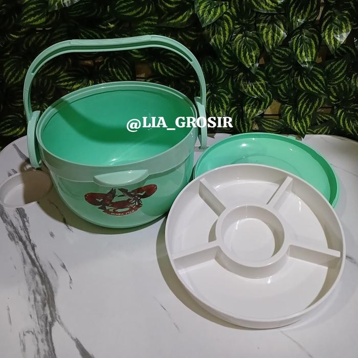 Terbaru Rantang Piknik | Tempat Bekal Nasi dan lauk Kotak Makan Makan Plastik Kitchenware - hijau