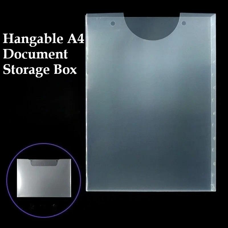 

Wall-Mounted File Box, A4 Display Holder for Documents, Multi-Functional Organizer for Office, Classroom & Home, Adhesive Design