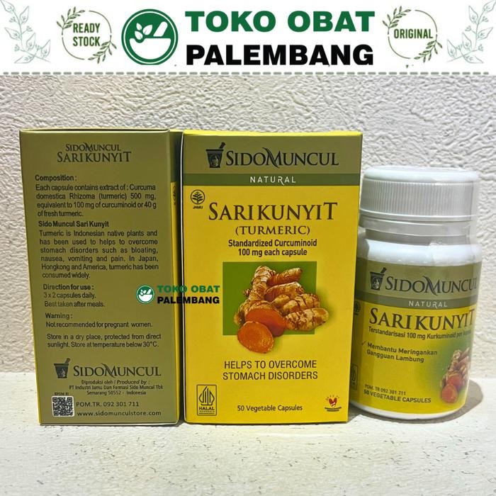 

SIDOMUNCUL SARI KUNYIT 50 KAPSUL TURMERIC SARI KUNYIT SIDO MUNCUL
