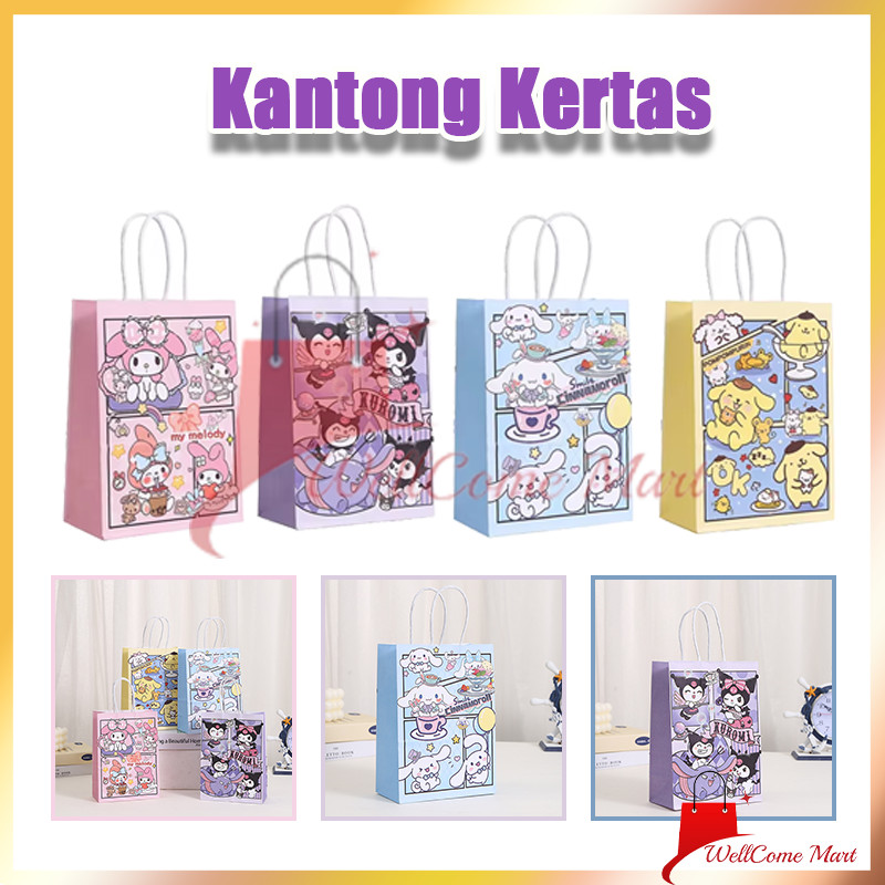 

Paper Bag Happy Birthday Animasi Goodie Bag / Anak Tas Hampers Kado Motif Kartun Lucu