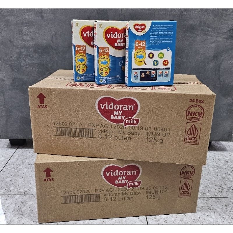 TINATAH 1 KARTON VIDORAN MY BABY UNTUK ANAK USIA 0-6 DAN 6-12 BULAN ISI 24 PCS