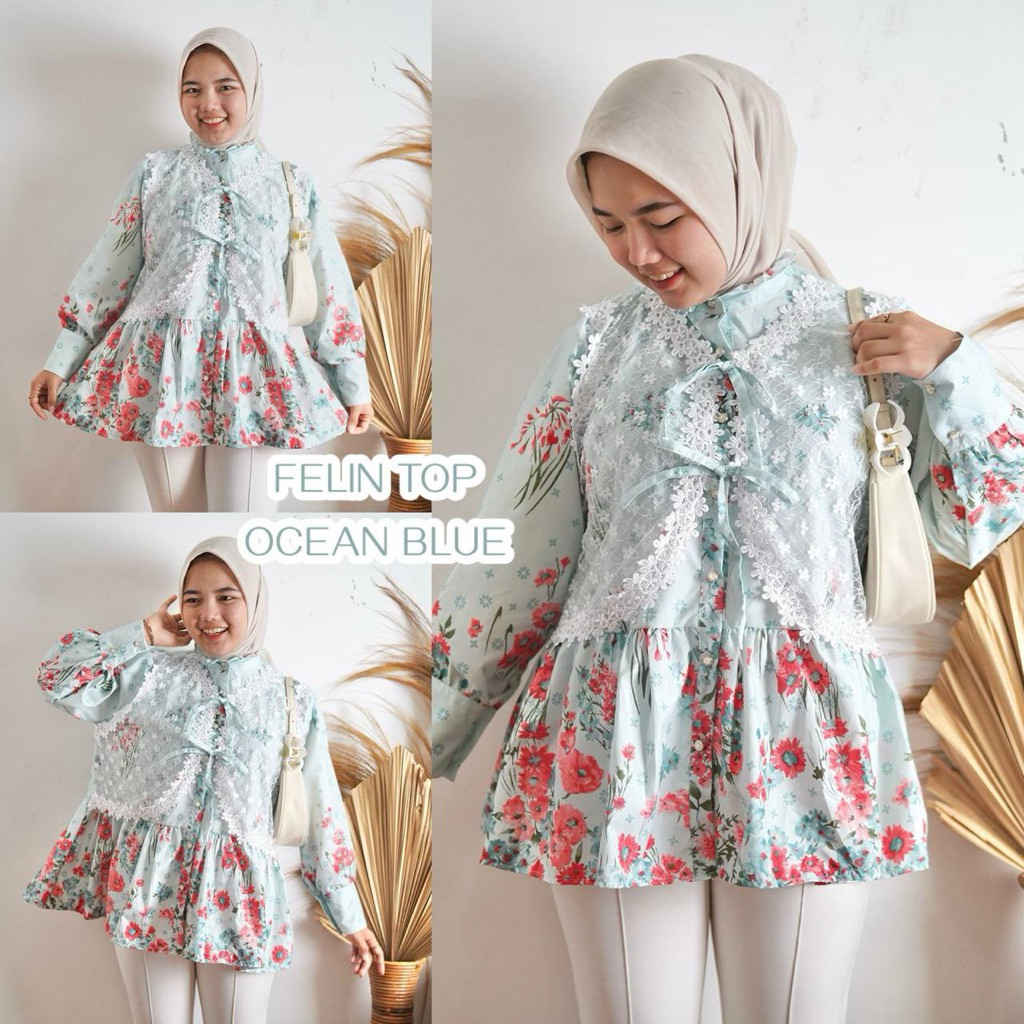 NTF - ZFS BLOUSE HECATE RENDA ELEGAN  BAJU WANITA MUSLIMAH MEIJIWANG KATBOL BAJU HANGOUT OUTFIT / FE