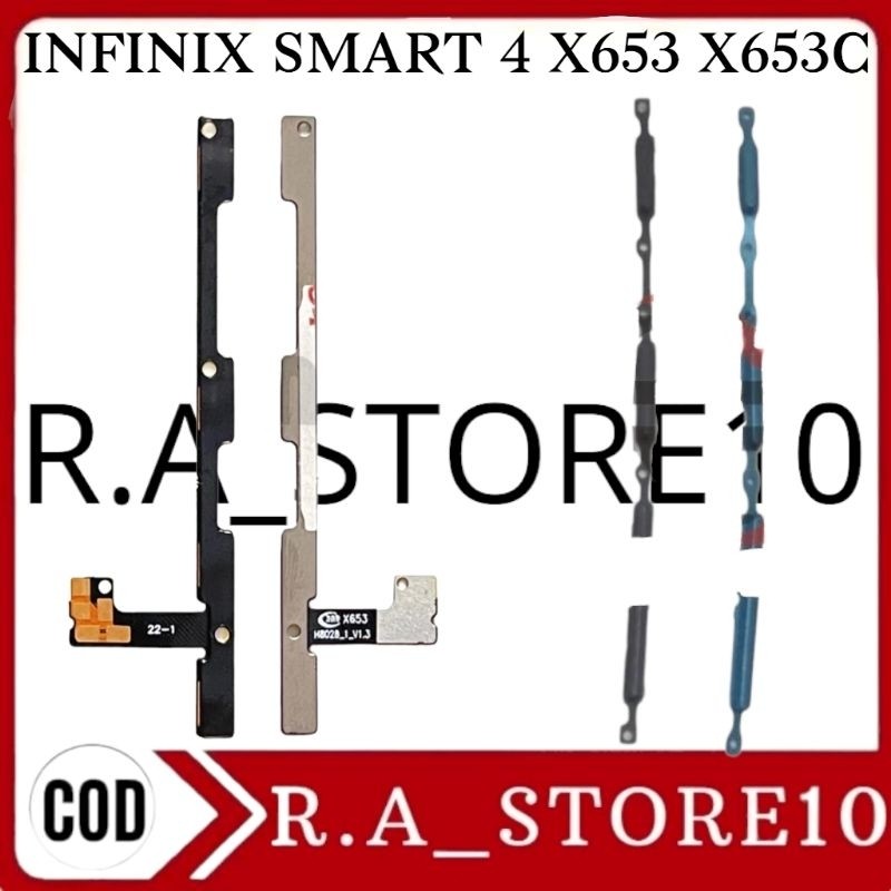 1 Set INFINIX SMART 4 X653 X653C | Flexi Flexibel Flexible Fleksibel On Off Volume + Tombol Luar Pow