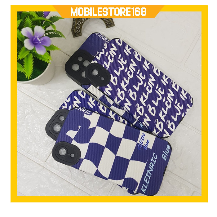 SOFT CASE BLUE PLAID PATTERN KLEIN UNTUK IPHONE 7 PLUS - 13 PRO MAX