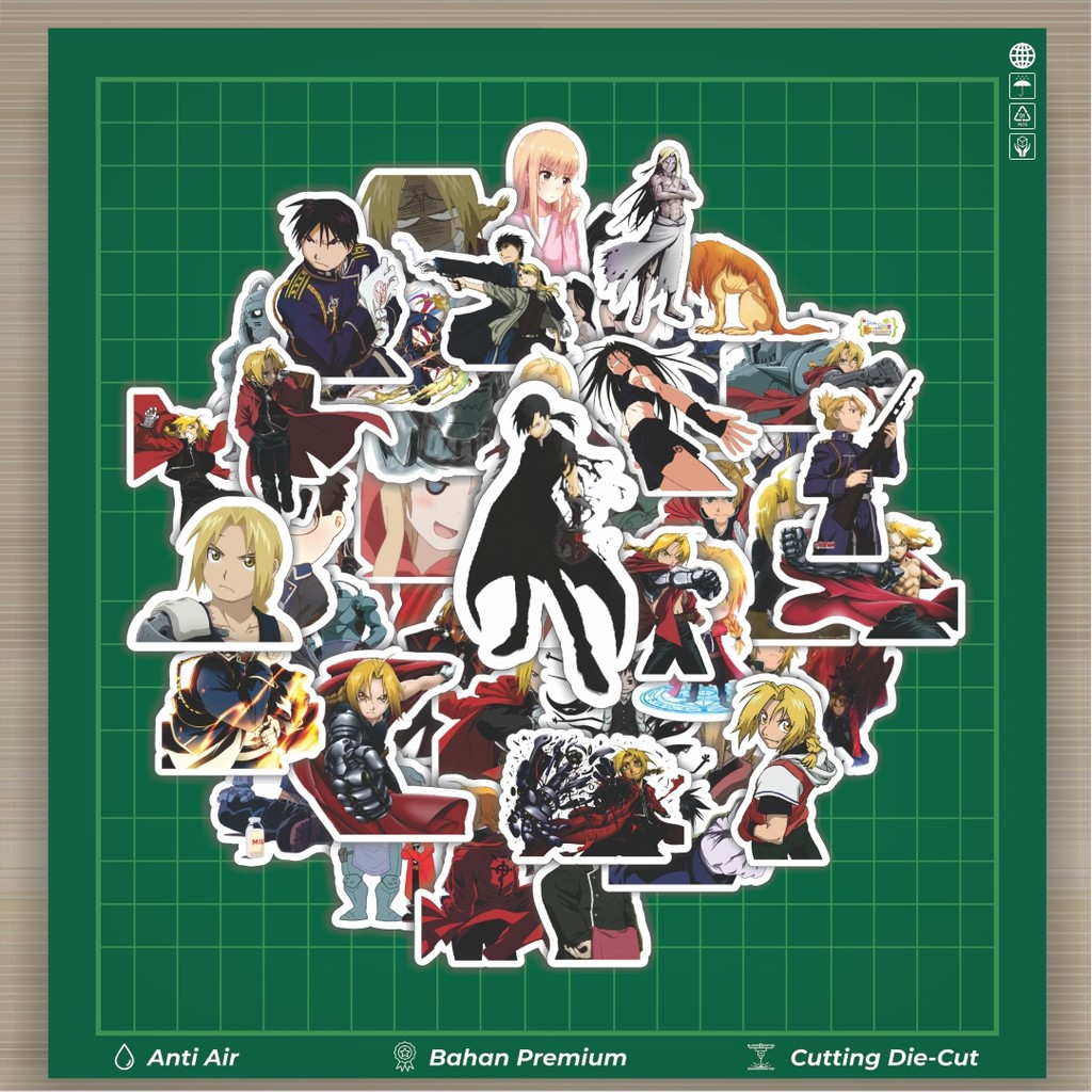 

HOT 50 PCS STIKER Stiker Anime Series Full Metal Alchemist Character Mix 1 Stiker Fashion Cars Decal Dingin Kartu Album Custom Vinyl Anti Air- Sticker Aesthetic Buku Journal Koper Casing HP Tablet Laptop Helm Motor Botol Minum