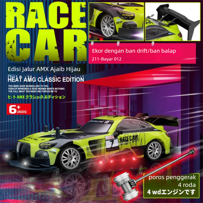 Mobil RC Drift Racing 4WD Kecepatan Tinggi Mainan Mobil Balap Nirkabel untuk Anak Hadiah Anak Laki-L