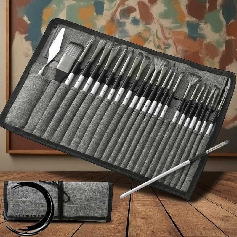 

WESEEKART Set Kuas Lukis Cat Air Minyak Nylon Paint Brush 24 PCS - MSA-214