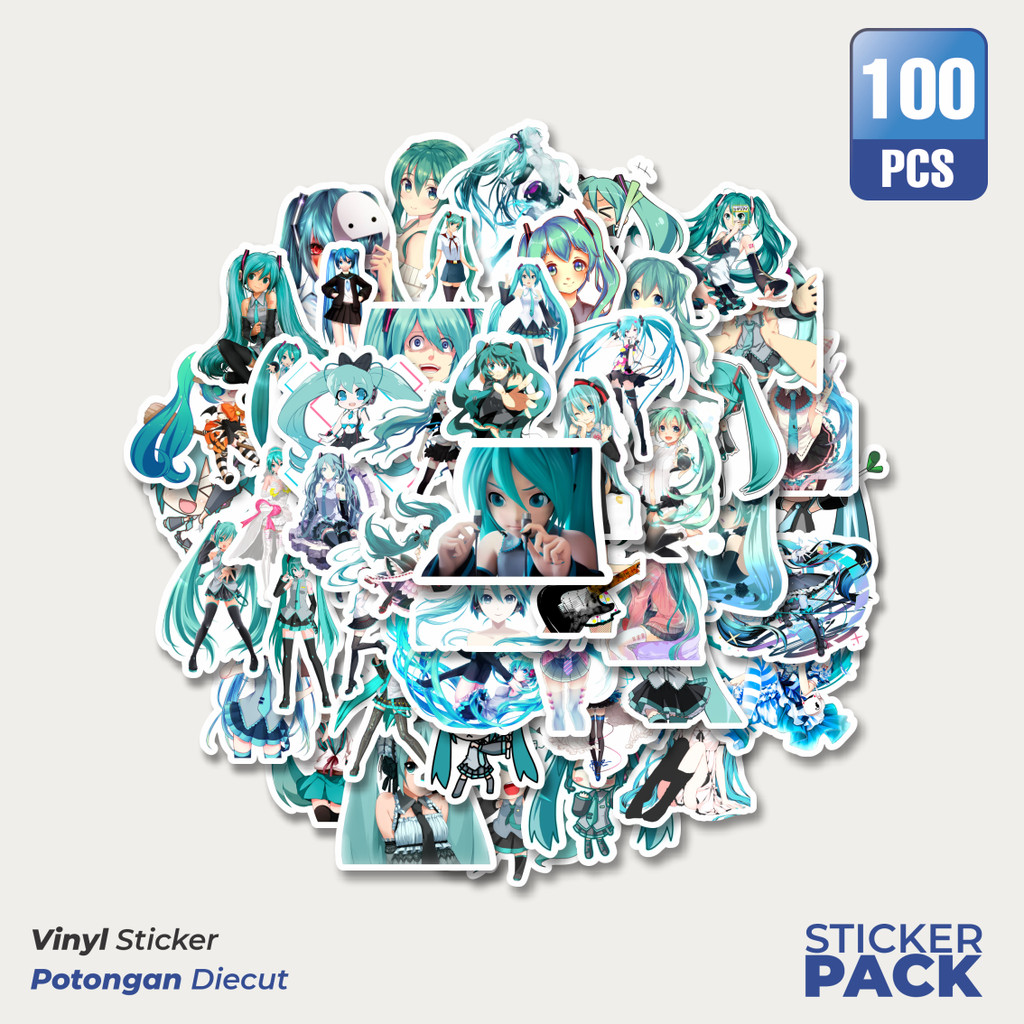 

Stiker Vinyl Stiker Music Series Hatsune Miku Mix 3 Waterproof Aesthetic- Untuk Laptop, Motor, dan Helm - Paper Stationery Pack
