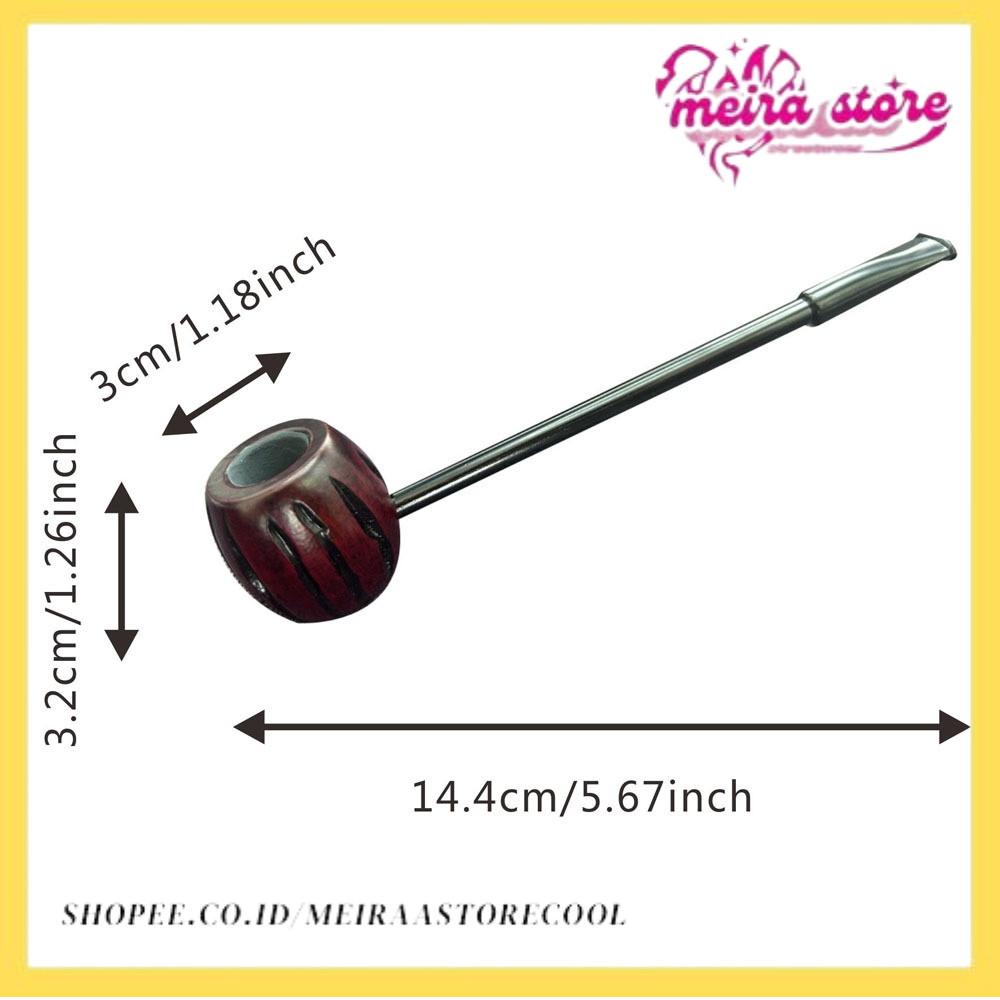 1pcs Red Wood Tobacco Pipe Handmade Wooden Smoking Classic Pipe Accessories