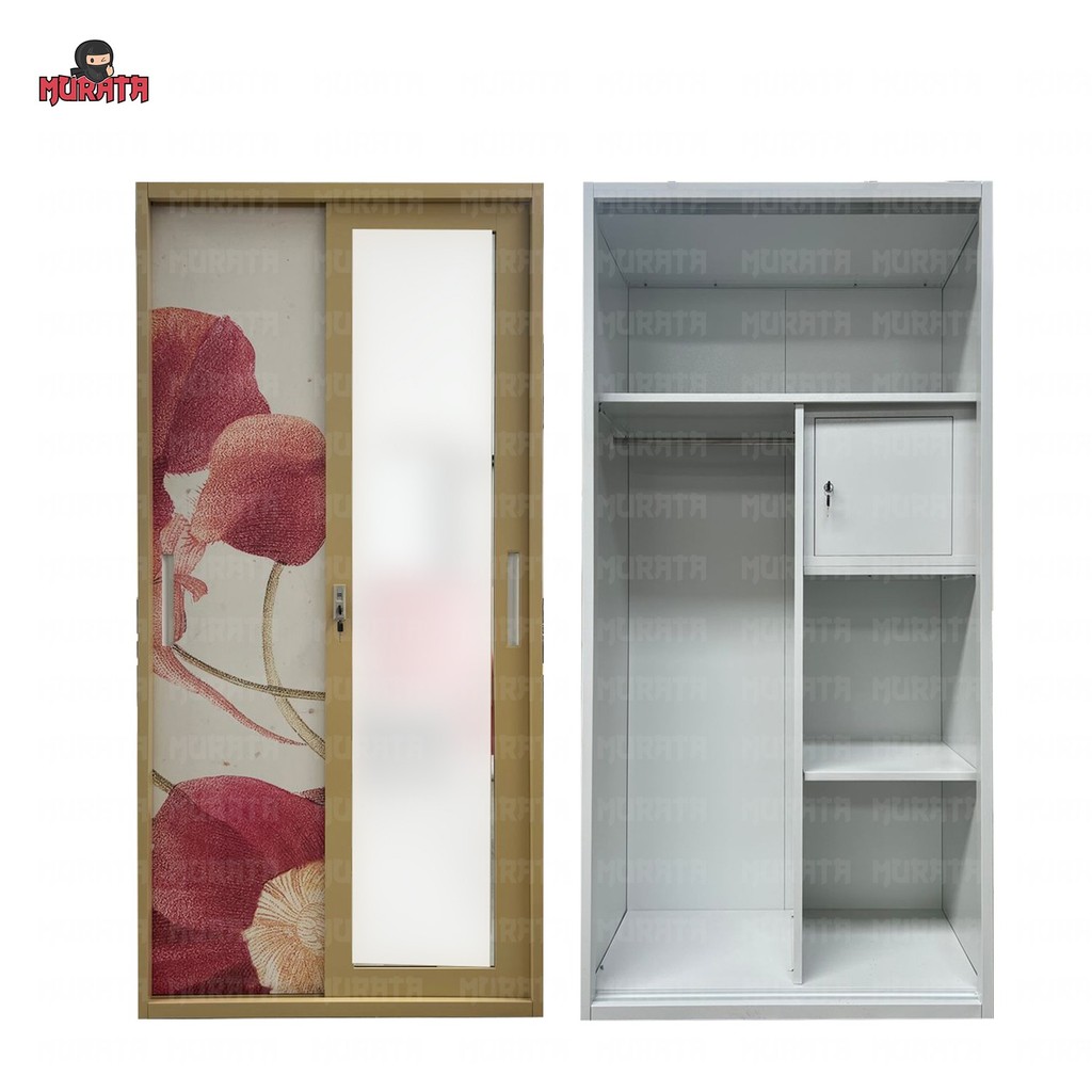 Avery - HMN 900SL MURATA - Lemari Pakaian Besi Sliding 2 Pintu
