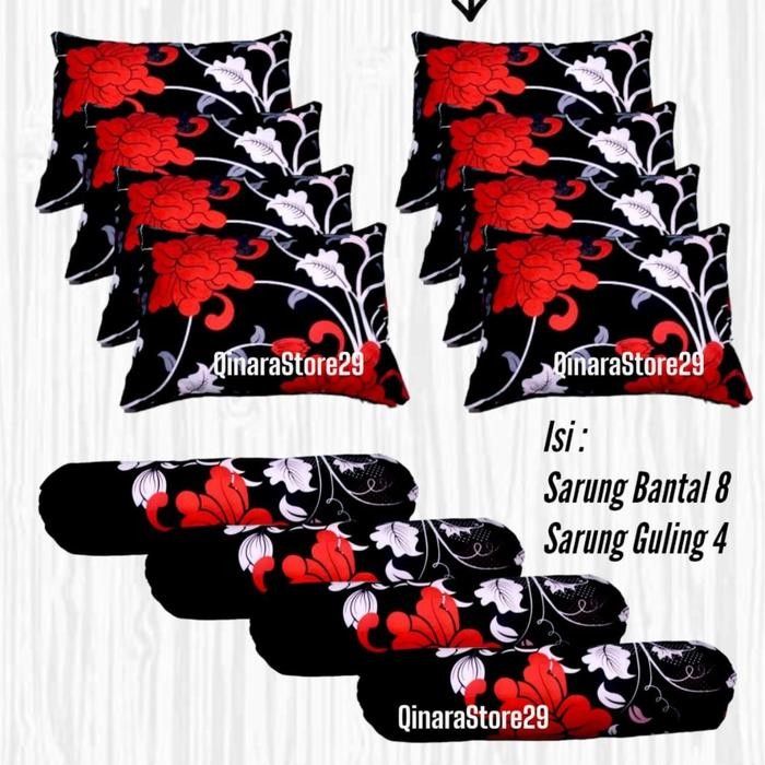 Sale HARGA GROSIR 1 LUSIN Sarung Bantal 8 Sarung Guling 4 Motif Bunga Terbaru Kekinian Gambar 3D Tid