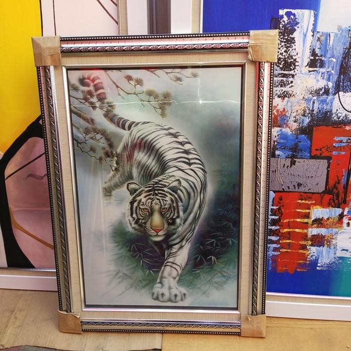bingkai macan 3D UK 50x70cm