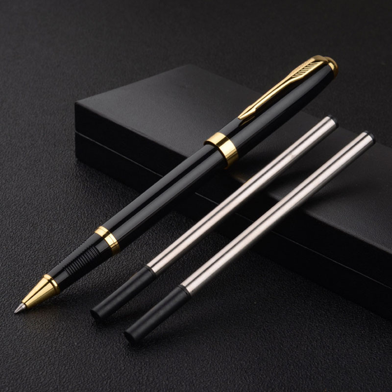 

7 PCS Metal gel pen set 0.5 mm ballpoint pen for writing blue black Stationery Office School Supplies