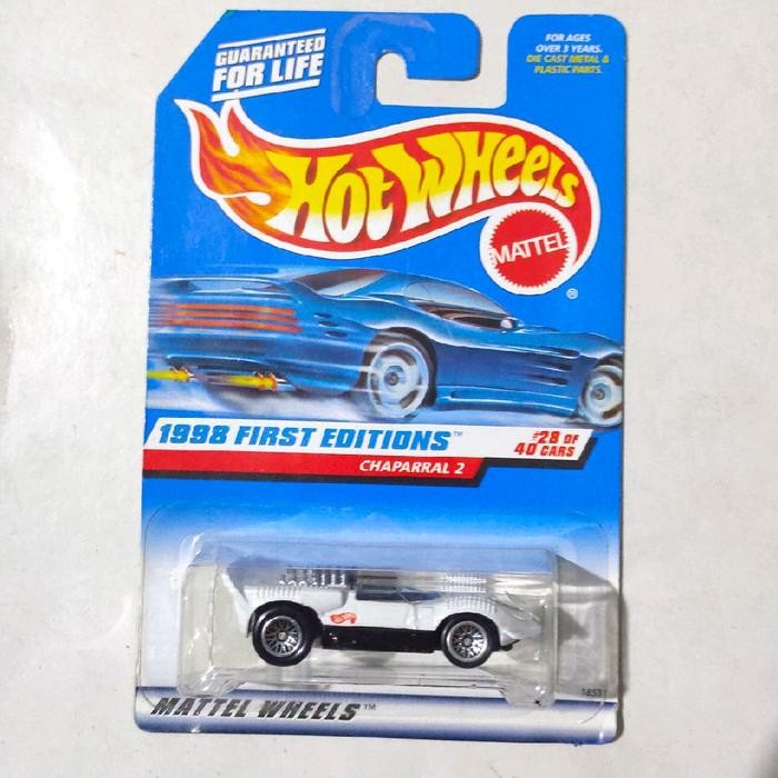 BERKUWALITAS... Hotwheels Hot Wheels Chaparral 2 putih hitam 1998 First Editions RAYS88.