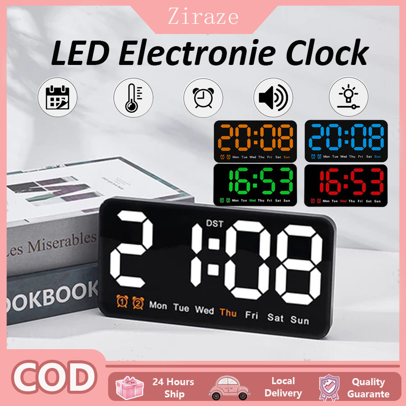 Jam Dinding Digital LED Multifungsi / Layar Besar Jam Dinding Baru / Jam Meja Digital Alarm Fitur Ka