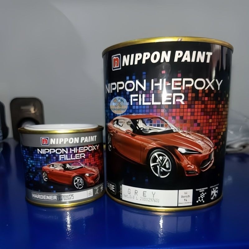 Nippon hi epoxy filler + hardener, Nippon paint hi epoxy filler, nippon hi epoxy 2 komponen + harden