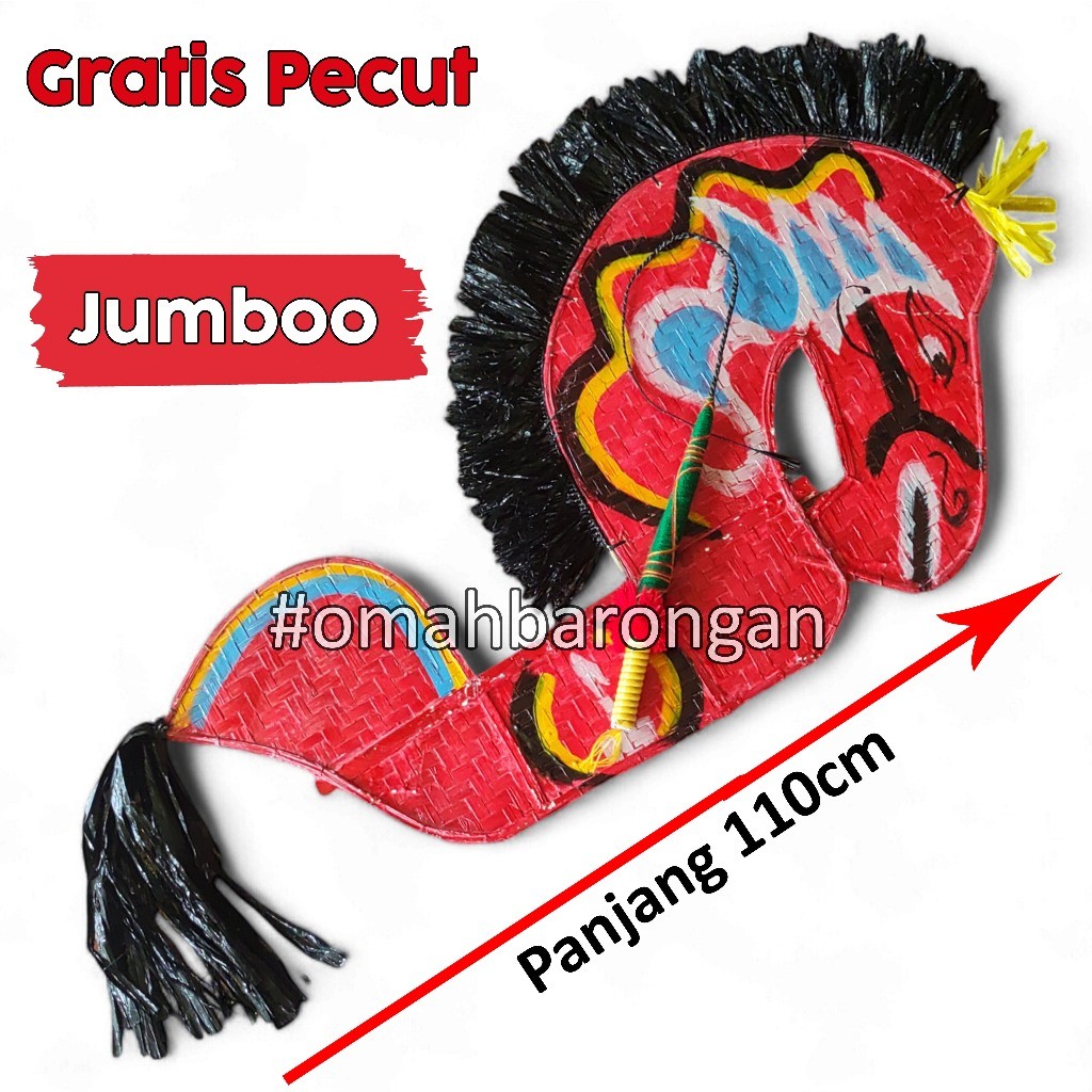 

DC___ Jaranan Jumbo Kuda Lumping Kepang Besar Panjang 110cm Gratis Pecut