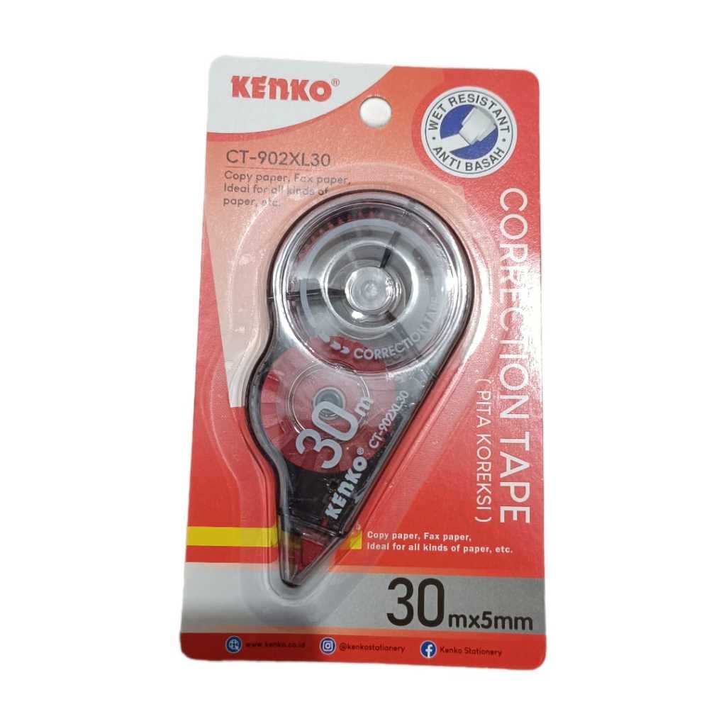 

Kenko Tipe Ex Correction Tape – Pita Kertas Roll Panjang 30 Meter