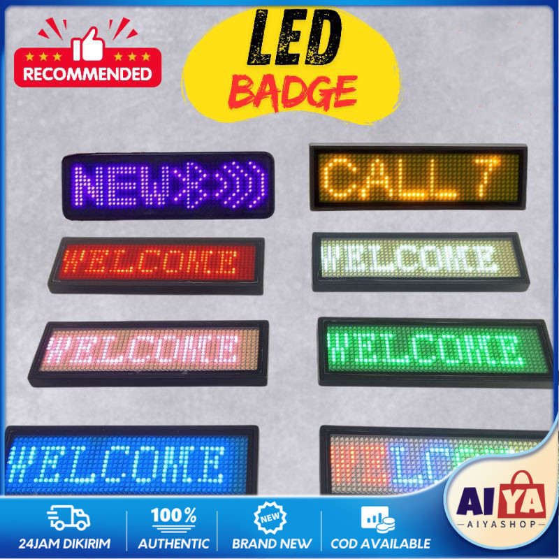 

LED Name Tag Bluetooth Merah / LED Badge Custom / Nametag Elektronik / RUNNING TEXT MINI TULISAN BERJALAN MINIATUR NAMETAG LED / ID Badge elektronik / PAPAN NAMA LED