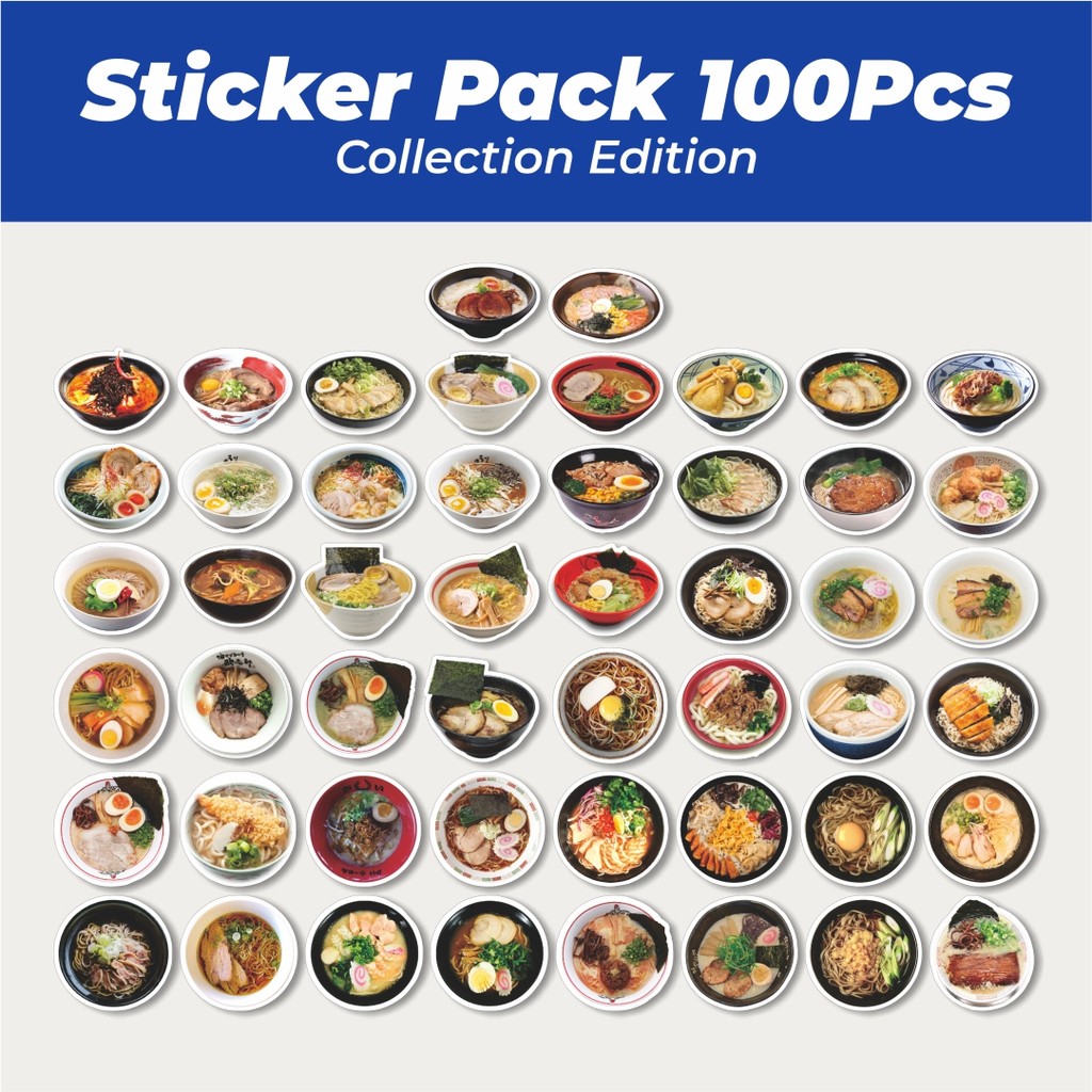 

Hot Stiker Makanan Series Japanese Ramen Real Lucu Anti Air Stikers Berperekat Waterproof Sticker Decal Buat Motor Helm Buku Journal Koper Casing HP Laptop Botol Minum