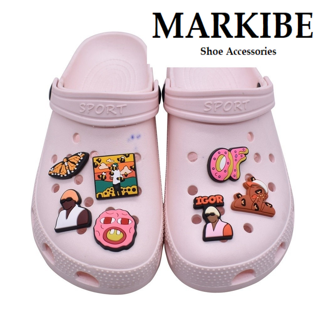 Jibb Croc 364 Pin Sandal Igor New Aksesoris Hiasan Sendal Sepatu Lubang Kodok Baim Charms MARKIBE