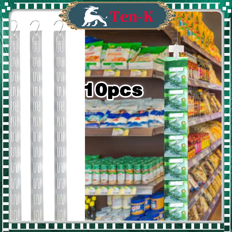 10pcs Clip Strip Display Makanan / Klip Display Snack / Supermarket Snack Plastic Clip Strip / Strip
