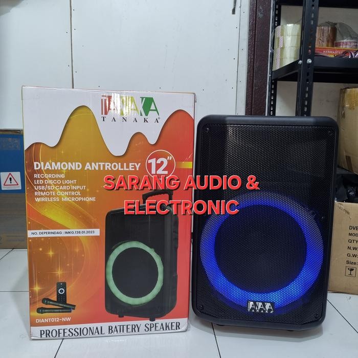 SPEAKER AKTIF PORTABEL TANAKA DIAMOND ANTROLLEY 12in ORIGINAL 12 inch