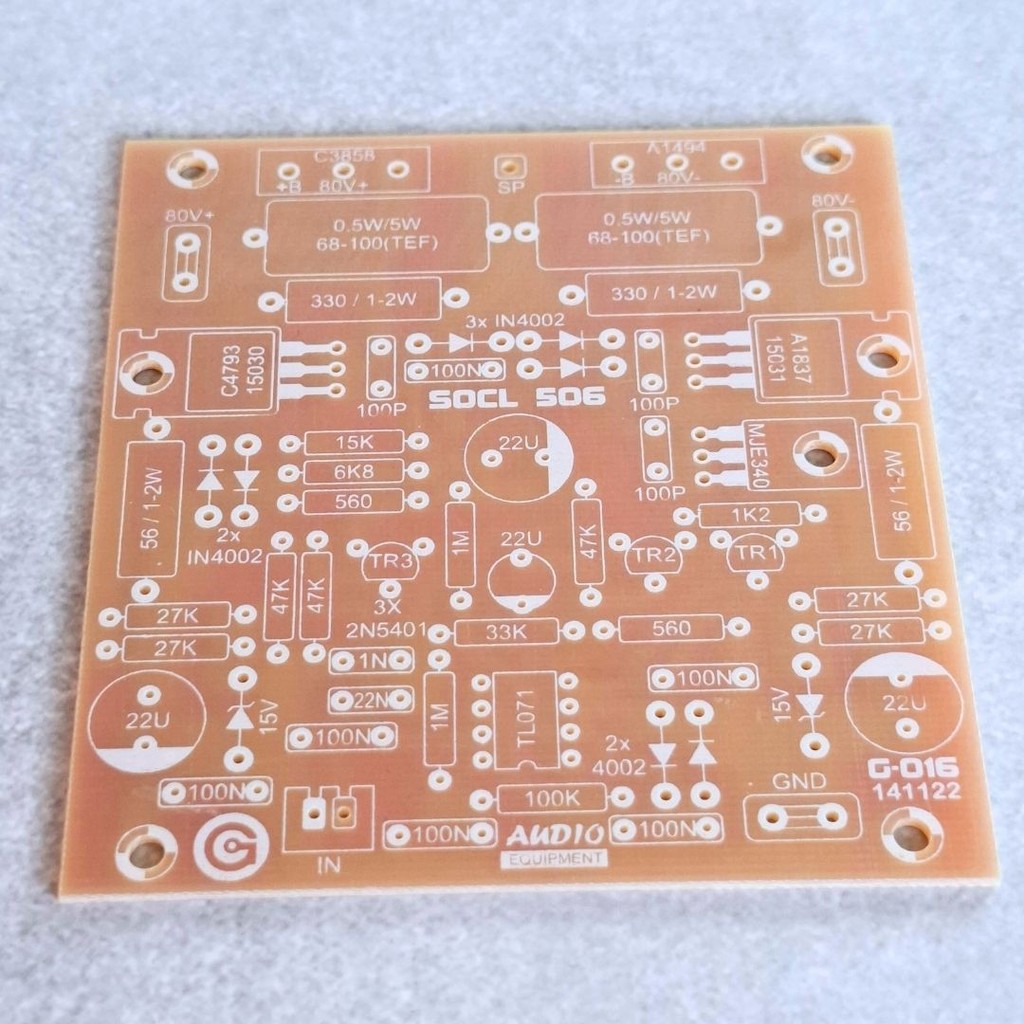 PCB SOCL 506 Fiber – Papan Rangkaian Power Amplifier DIY