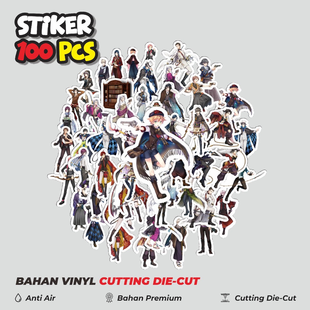 

Terbaru! 50 pcs Stiker Game Series Bungo To Alchemist Character Mix 1 Dekorasi Lucu Kreatif untuk Notebook, Skateboard, HP