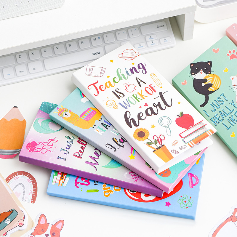 

English Teacher's Sticky Note N Times Can Be Torn Cartoon Color Combination Special-Shaped Student Notes