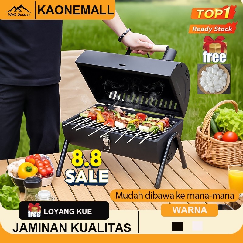 Portable Camping Grill / Panggangan BBQ / Peralatan Berkemah / Pemanggang Camping Pakai Arang / Alat