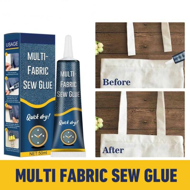 

Jue-Fish Cairan Liquid Lem Perekat Kain Kulit Sew Glue 50ml - js009