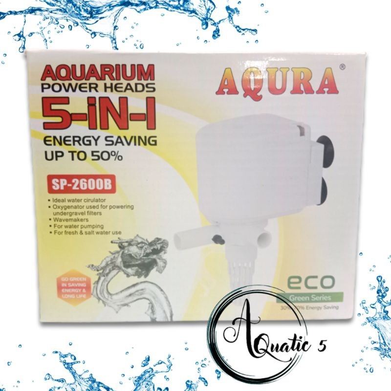 Promo Murah Pompa Aquarium AQURA 5IN1 SP 2600B