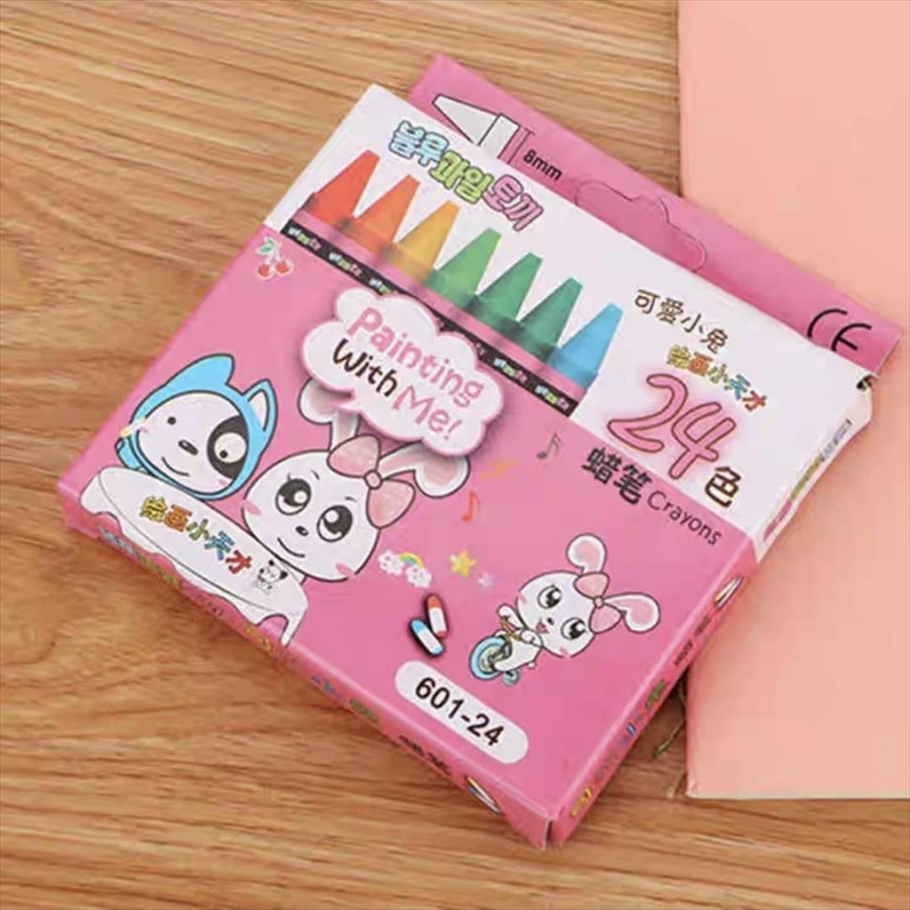 

[Whispers] Crayon Warna Cerah 24 Warna Non-Toxic, Aman untuk Anak, Tidak Mudah Patah, Menggambar &