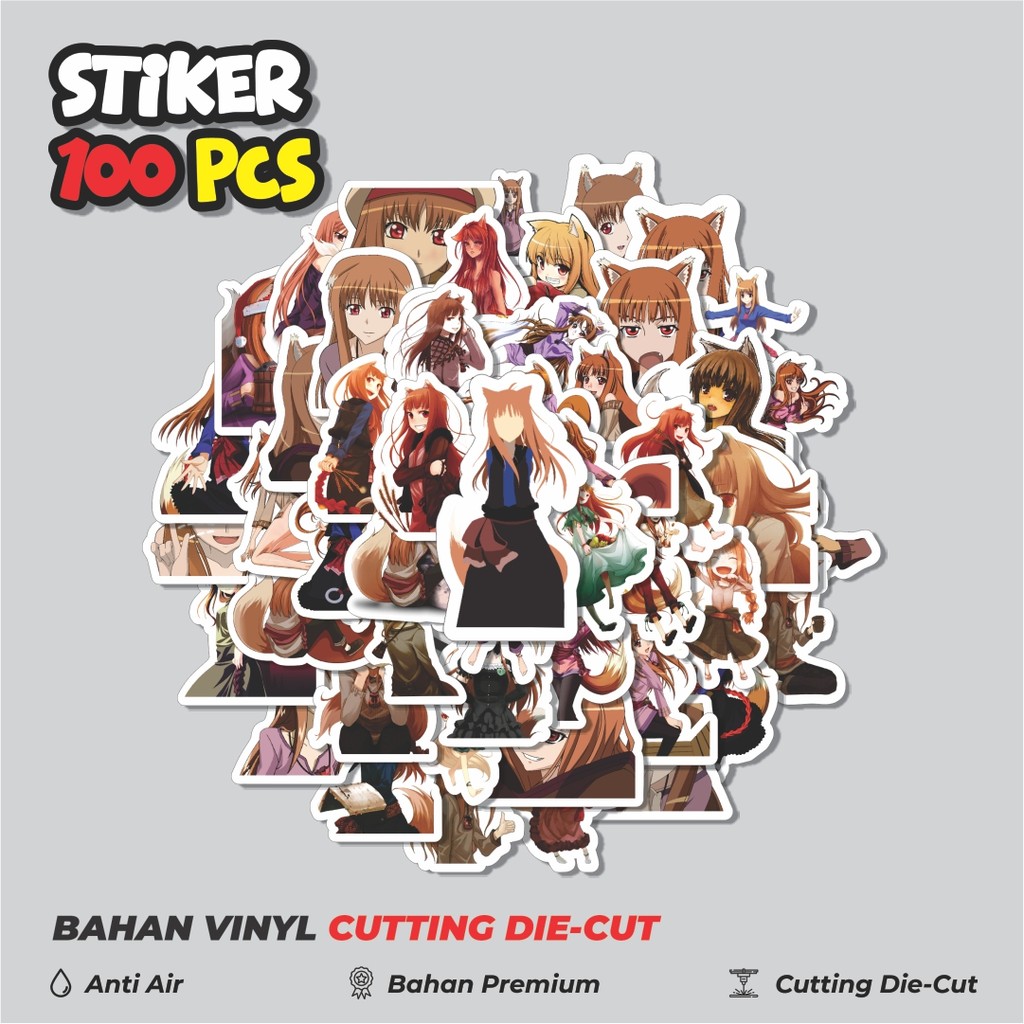 

Terbaru! 50 pcs Stiker Anime Series Spice And Wolf Karakter Mix Dekorasi Lucu Kreatif untuk Notebook, Skateboard, HP