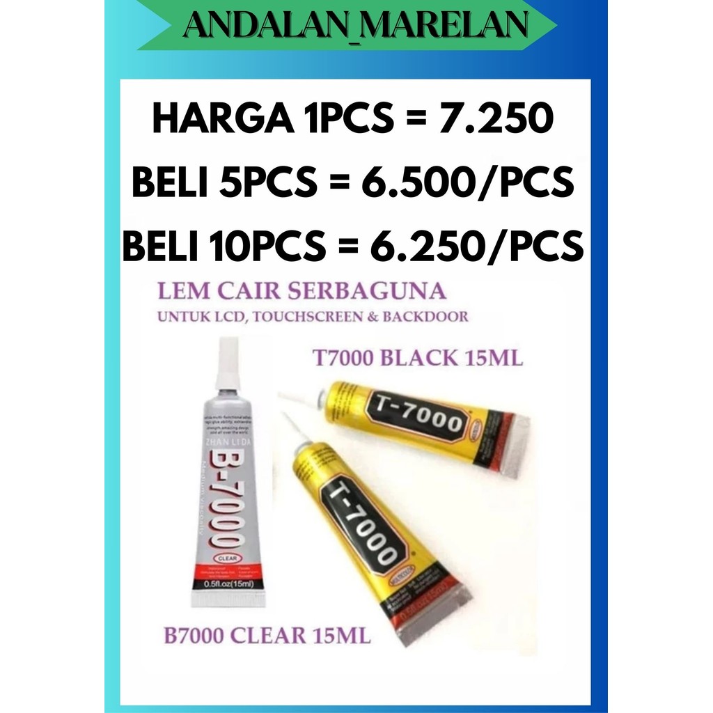 

AM LEM LCD B7000 T7000 / LEM SERBAGUNA B-7000 T-7000 15 ML HITAM BENING SUPERGLUE
