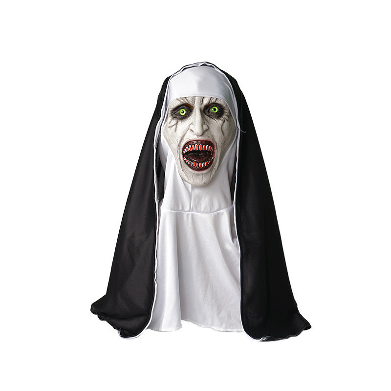 Topeng Valak Horror Haloween Cosplay Hantu Topeng Latex