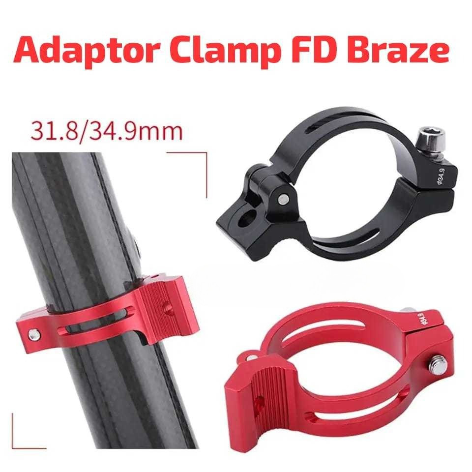 Clamp FD Braze On Bracket Adaptor Front Derailleur Sepeda 31.8 34.9 mm 31.8mm 34.9mm Universal MTB